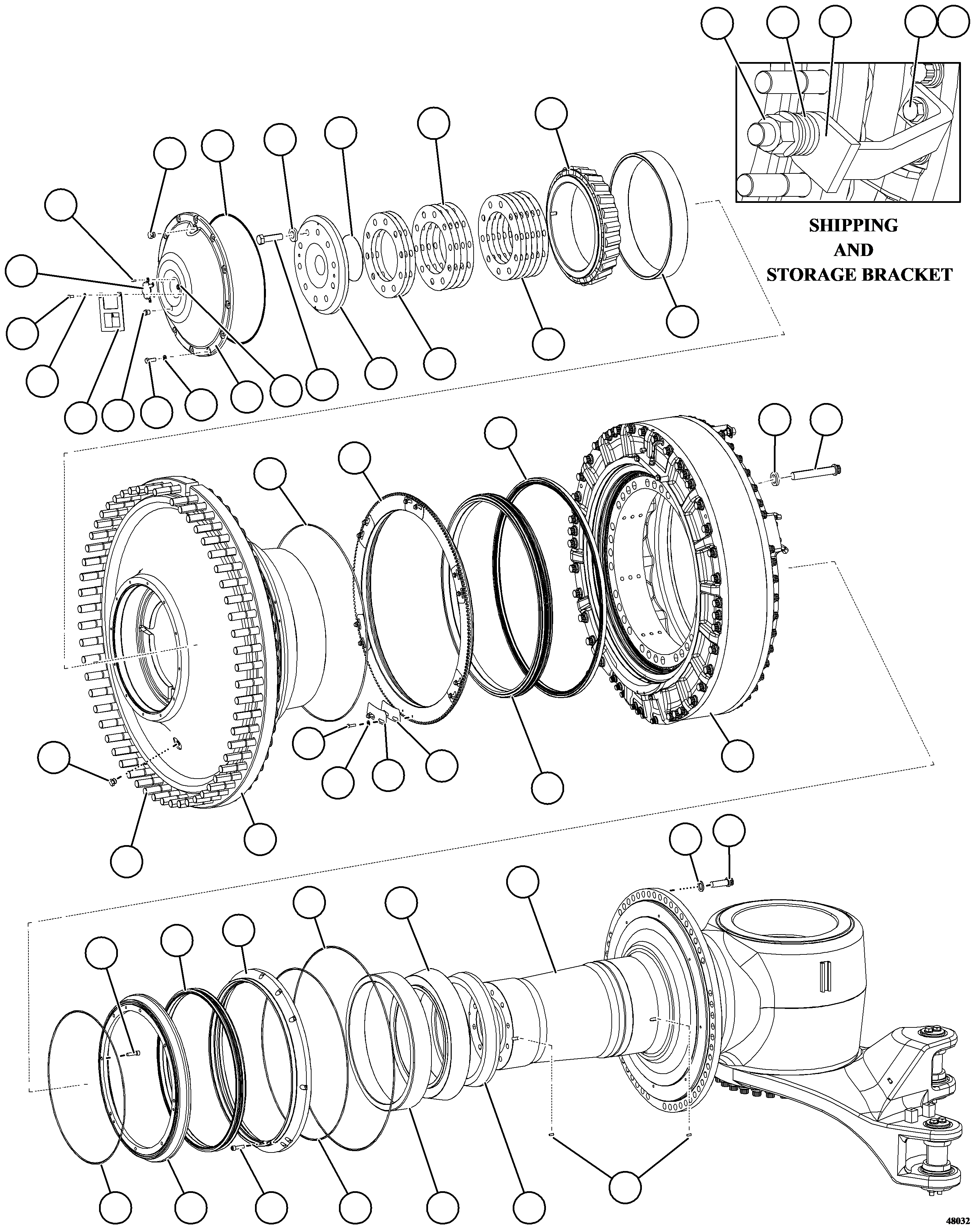 FRONT BRAKE ASSEMBLY (SEE FIG 47824) 58B-32-00461 KOMATSU