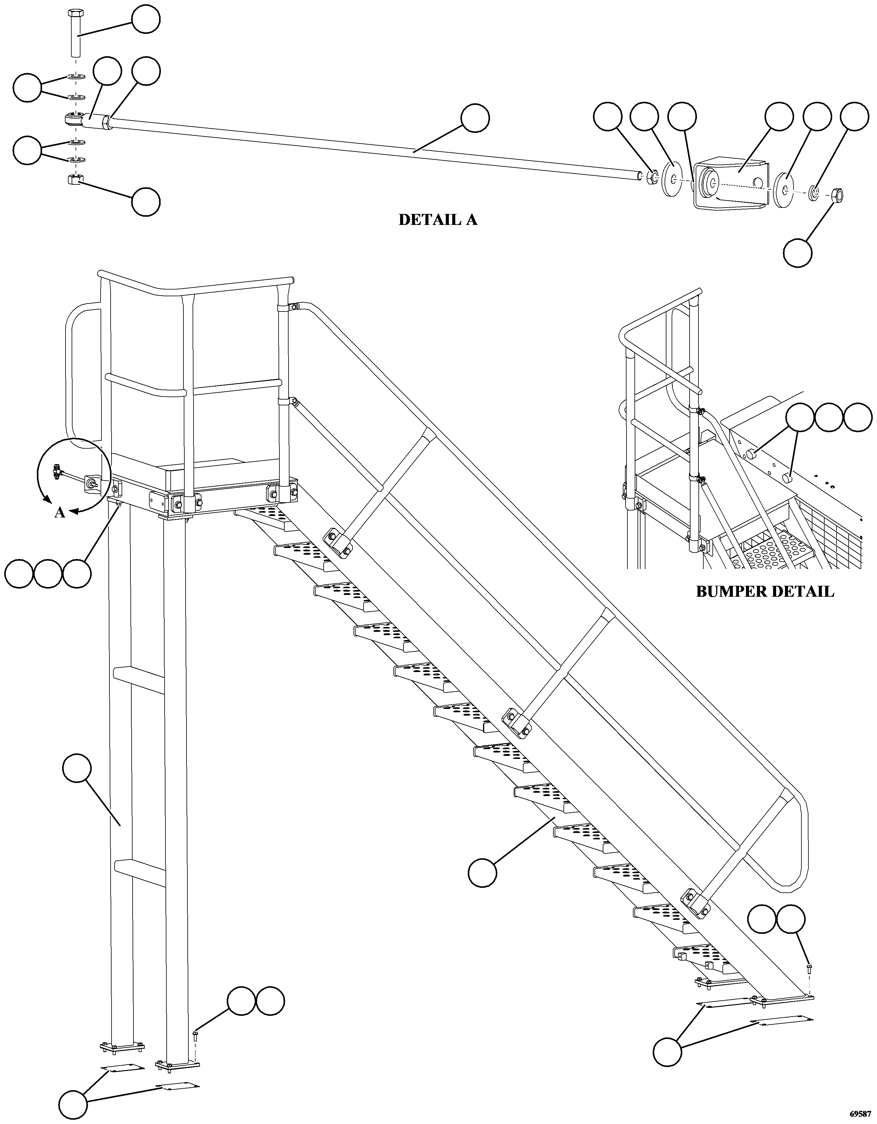 LADDER, SUPPORT 58B-54-50490 KOMATSU