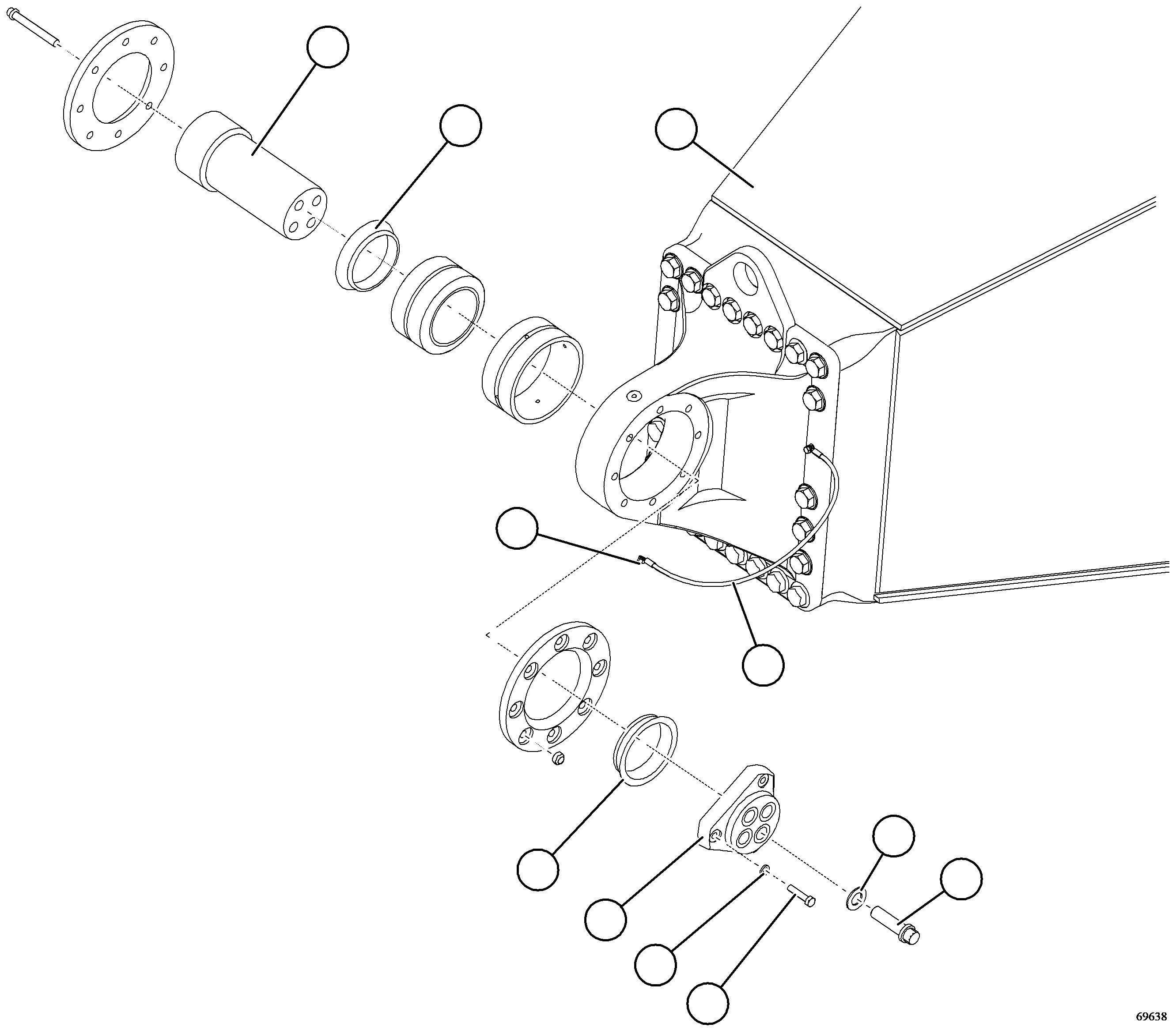 PIN, PIVOT (1) 58E-22-00600 KOMATSU