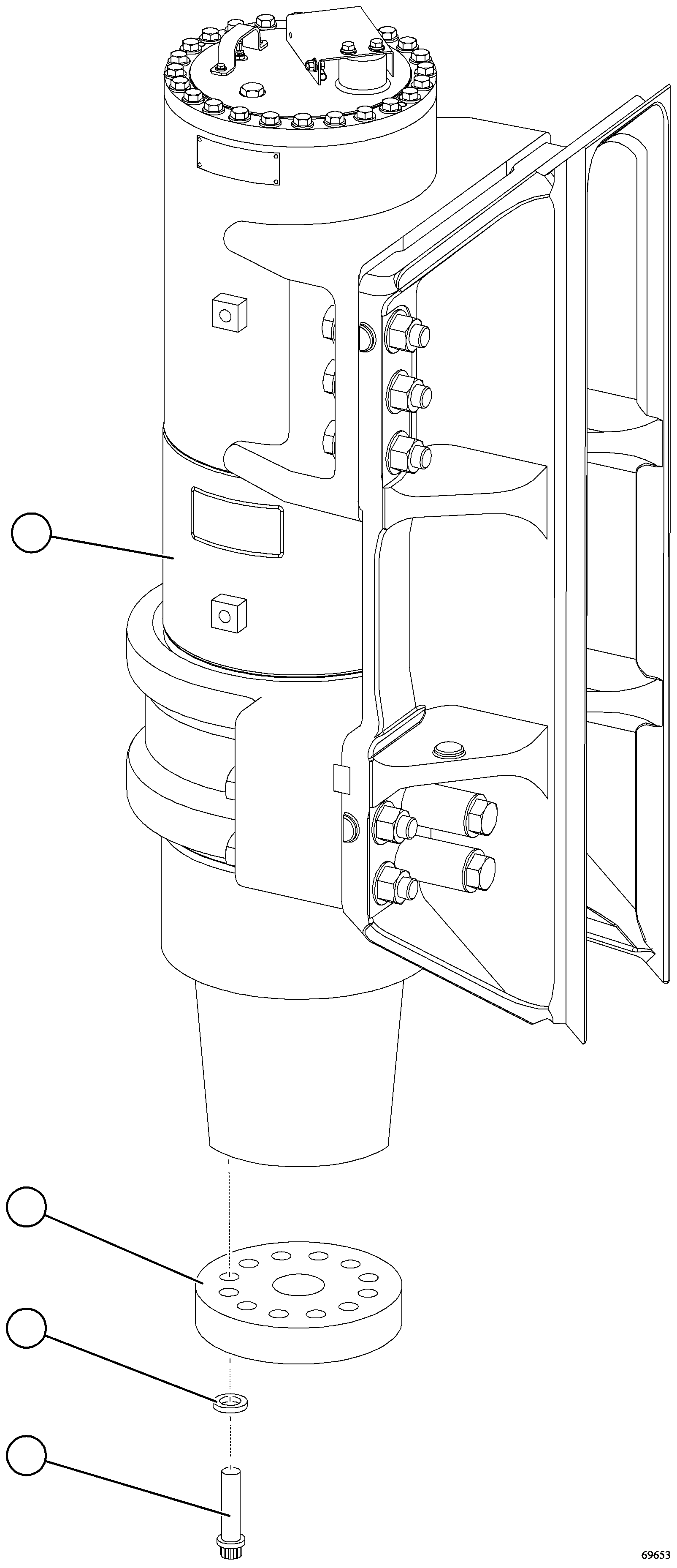 FRONT SUSPENSION ASSEMBLY (SEE FIG 64602) 58E-50-00700 KOMATSU