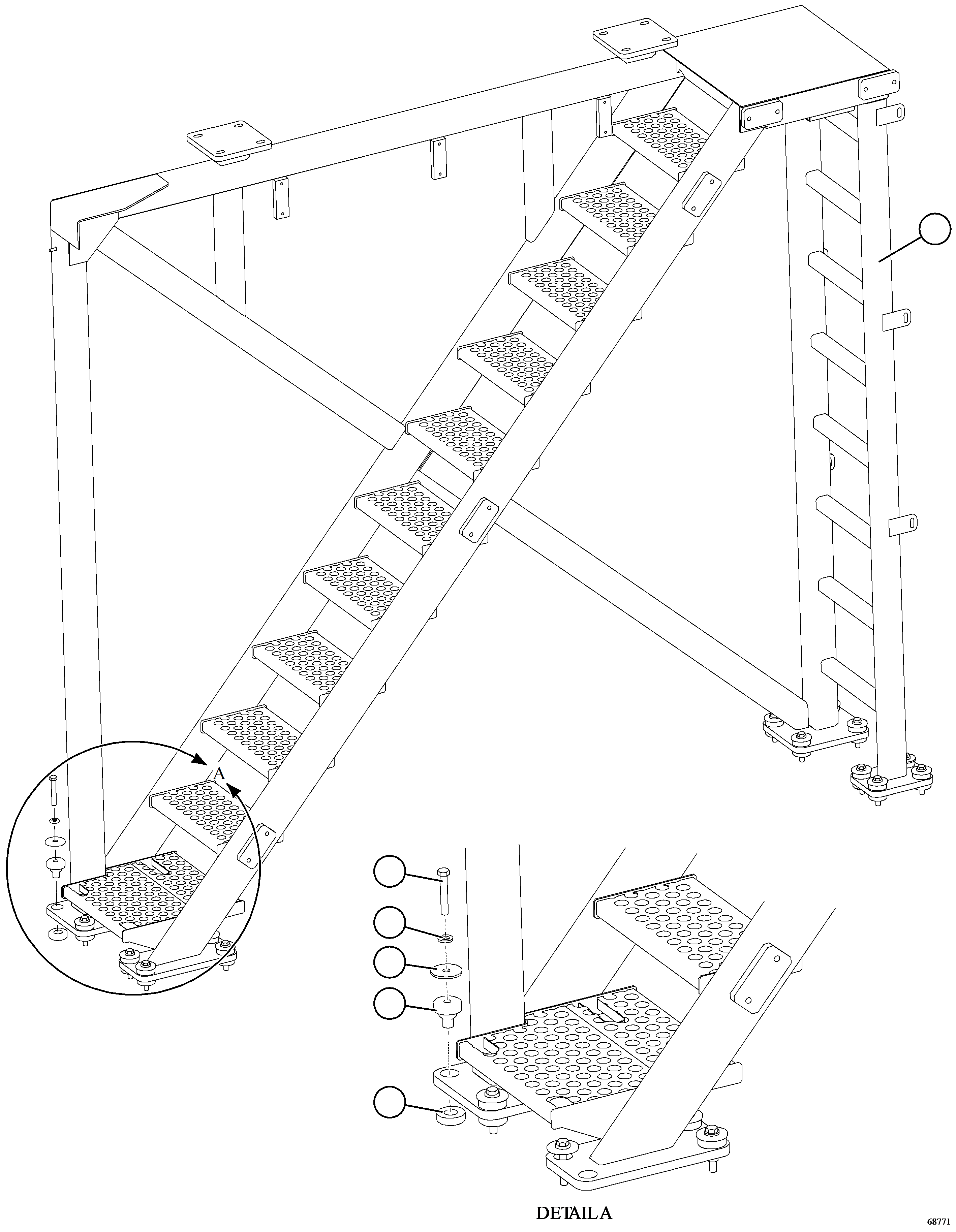 LADDER, DIAGONAL 58E-54-32600 KOMATSU