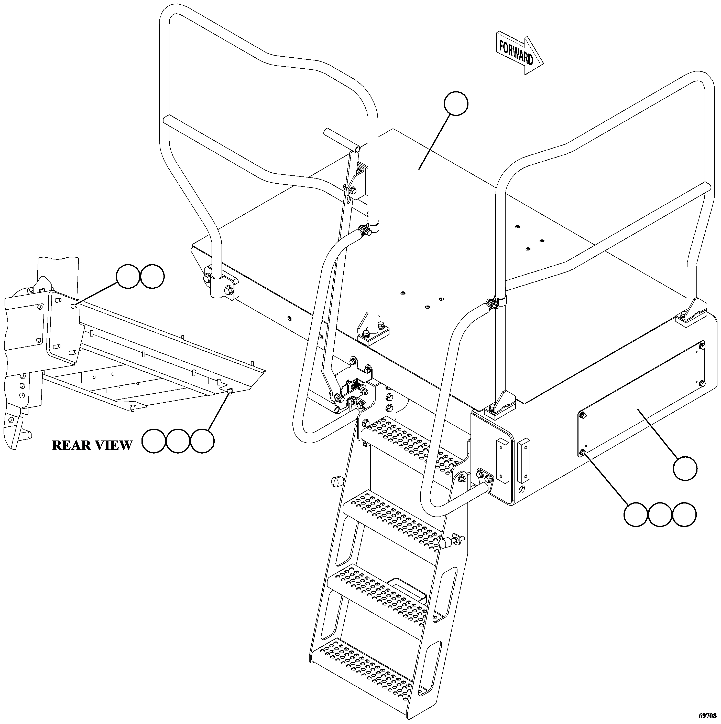 PLATFORM, RH 58F-54-05012 KOMATSU