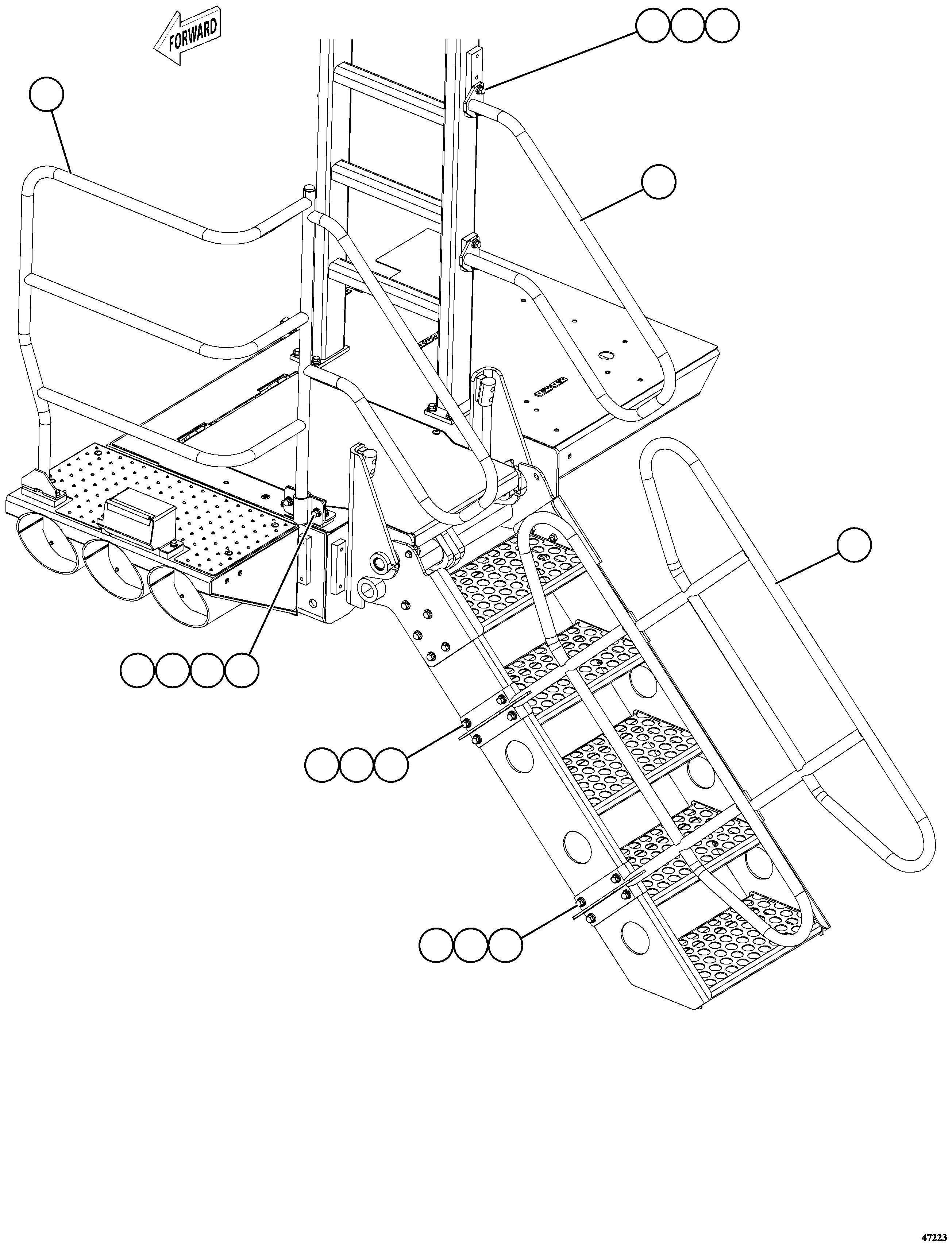 HANDRAIL (1) 58F-80-60030 KOMATSU