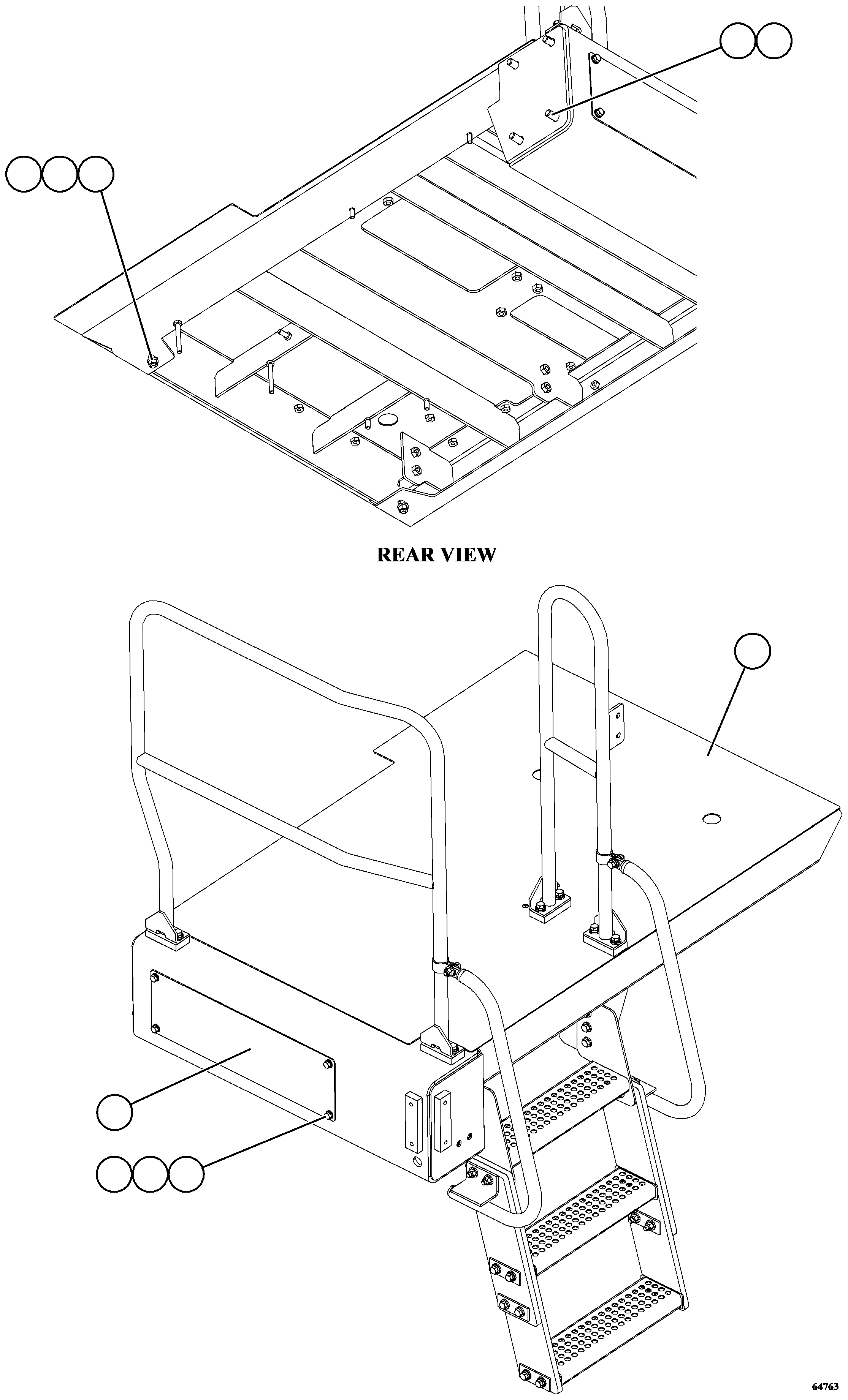 PLATFORM, LH 58F-54-05111 KOMATSU