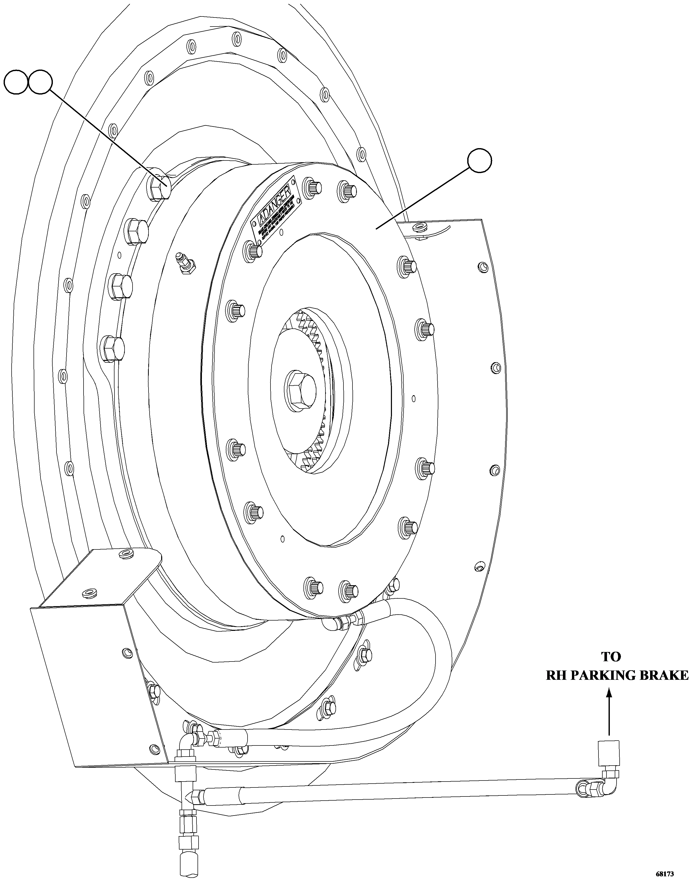 PARKING BRAKE ASSEMBLY (SEE INDEX) 58F-33-00350 KOMATSU