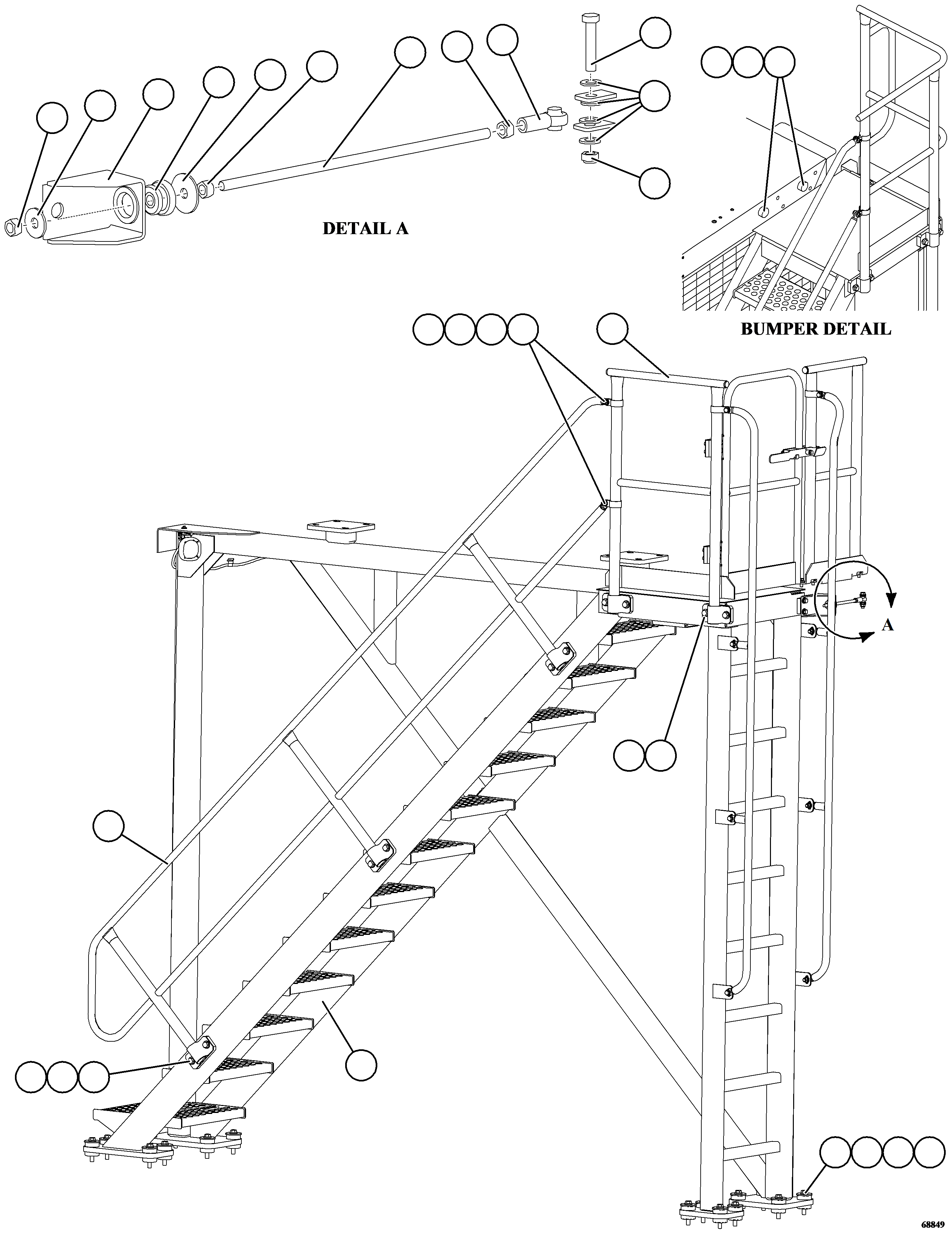 LADDER, DIAGONAL 58F-54-11720 KOMATSU