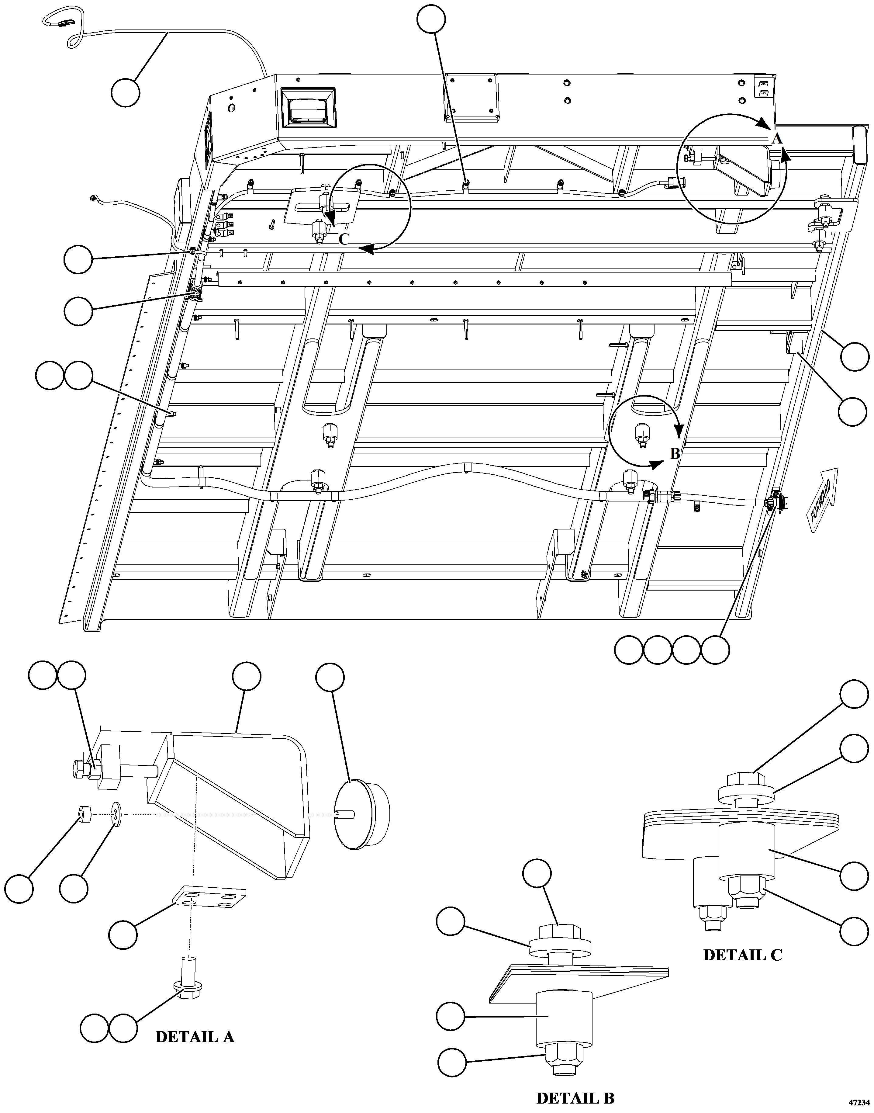 NOTE: (1) INCLUDED IN 58F-00-60200 RH PANEL ASSEMBLY KIT. 58F-00-60200 KOMATSU