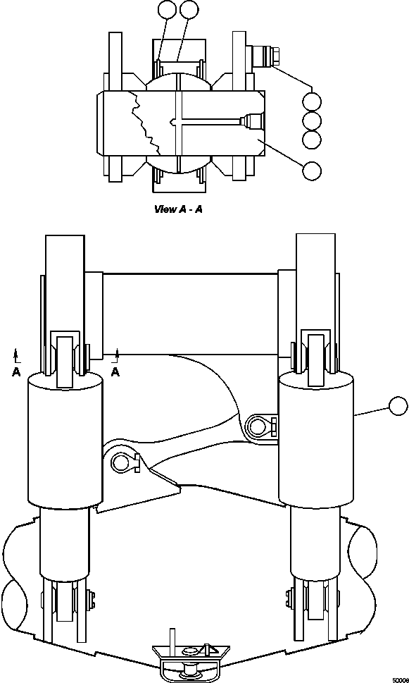REAR SUSPENSION ASSEMBLY (SEE FIG 50523) (3) EJ5532 KOMATSU