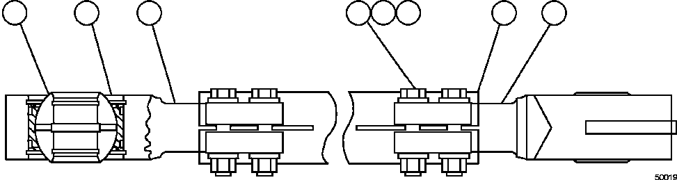 HEAD, ROD - R.H. ED9866 KOMATSU