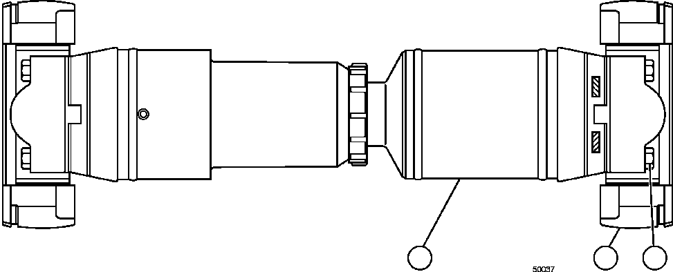 UNIVERSAL JOINT ASSEMBLY, REAR (SEE FIG 50037) (2) 562-20-32001 KOMATSU