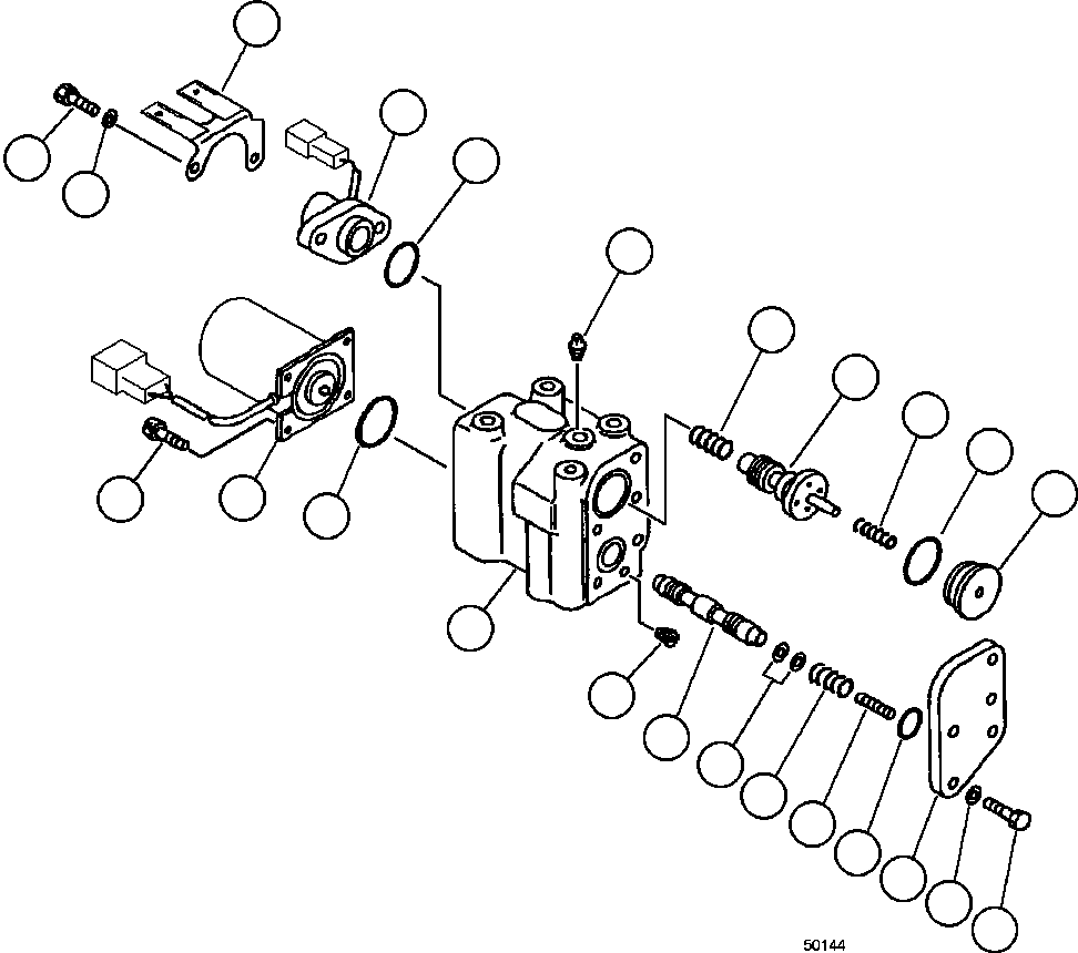NOTE: (1) INCLUDED IN TRANSMISSION CONTROL 562-15-05150 KOMATSU