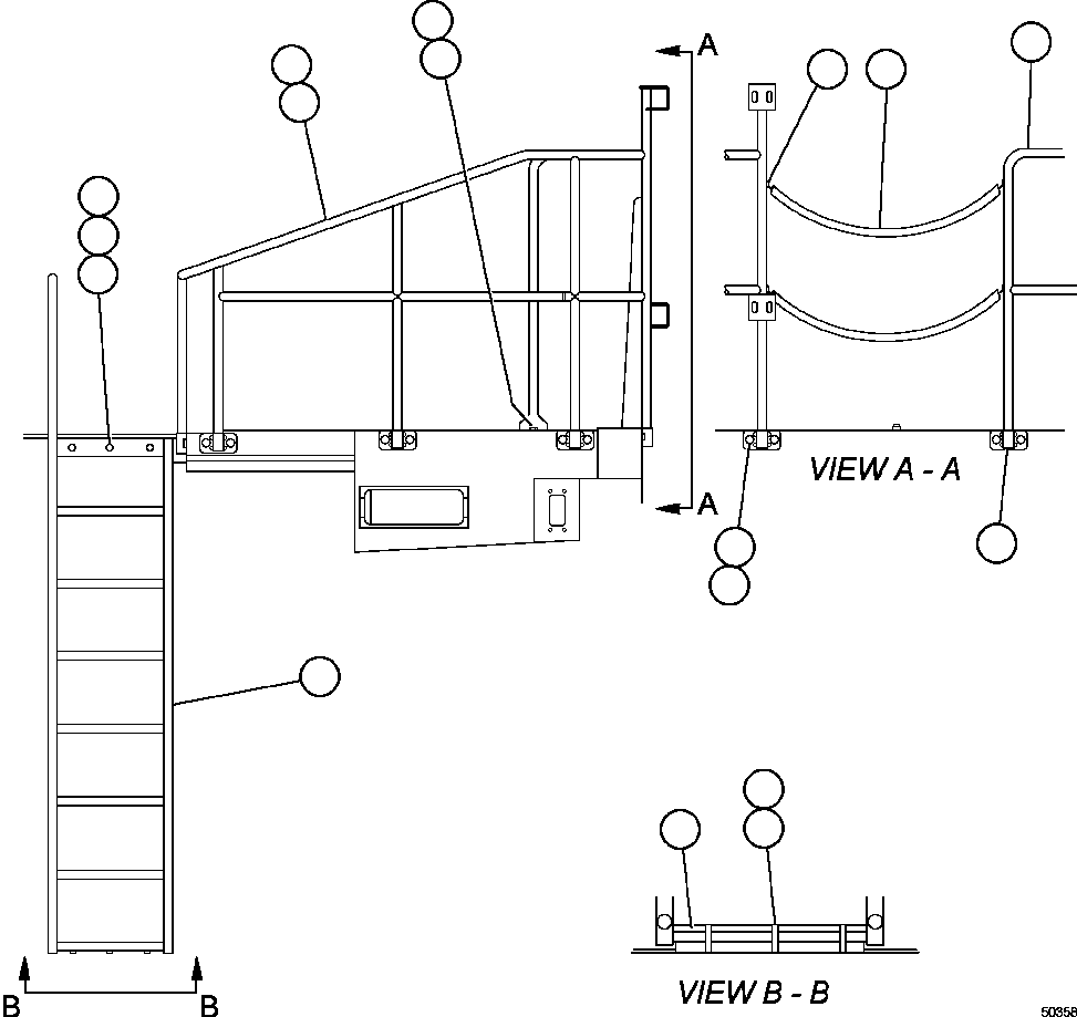 HANDRAIL, REAR - L.H. EH4102 KOMATSU