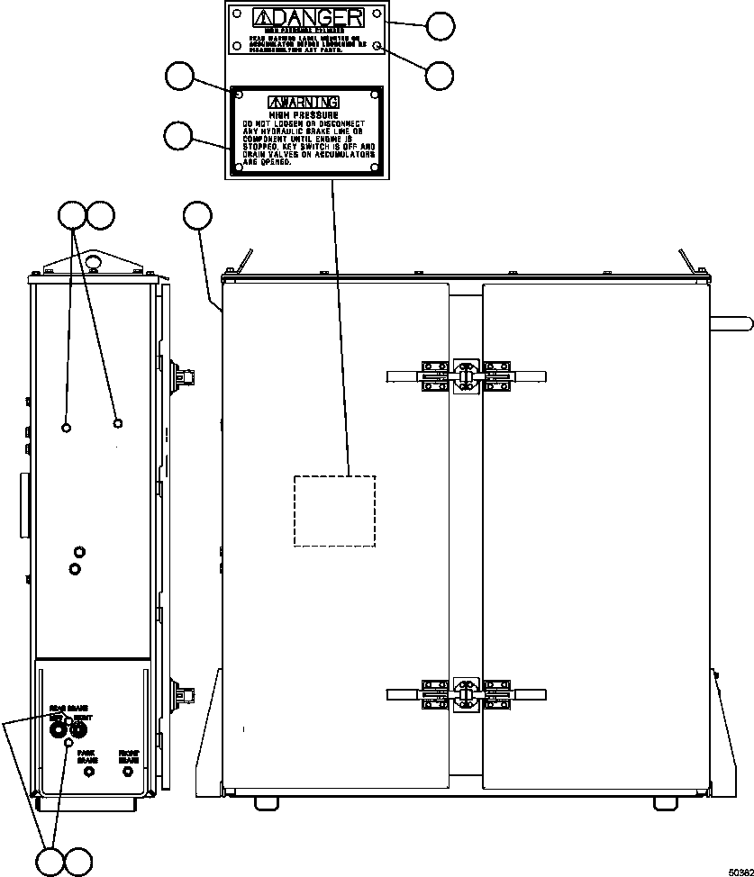 CABINET, HYDRAULIC (2) EJ8891 KOMATSU