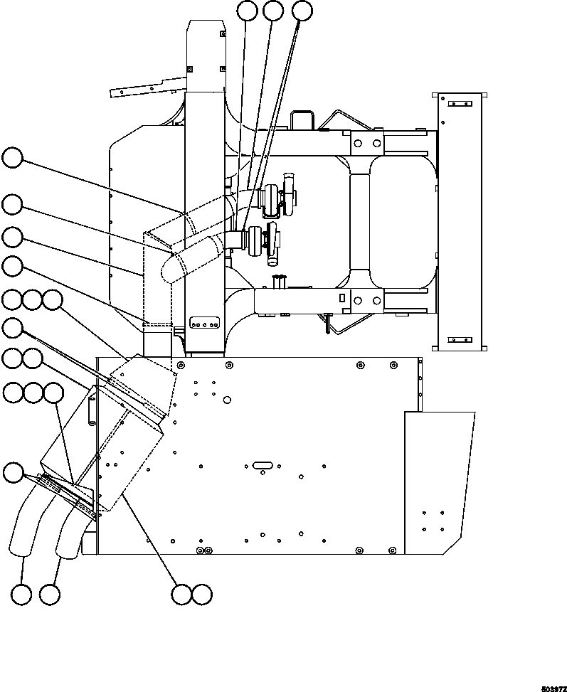 TUBE, EXHAUST - MAIN EJ0346 KOMATSU