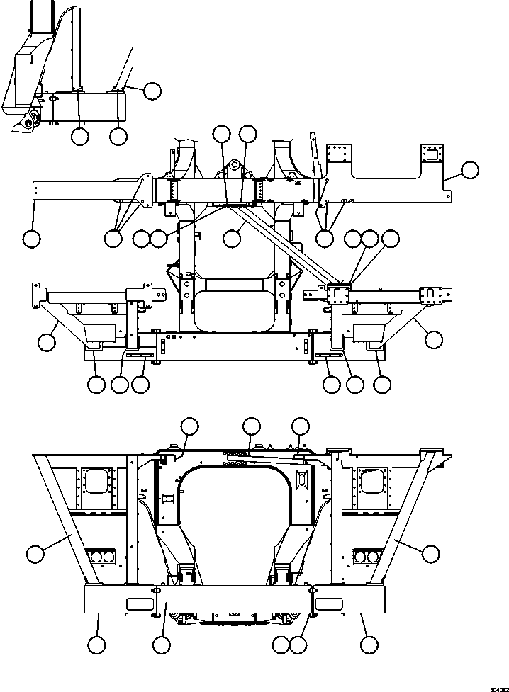SUPPORT, DECK - R.H. (1) ED9441 KOMATSU