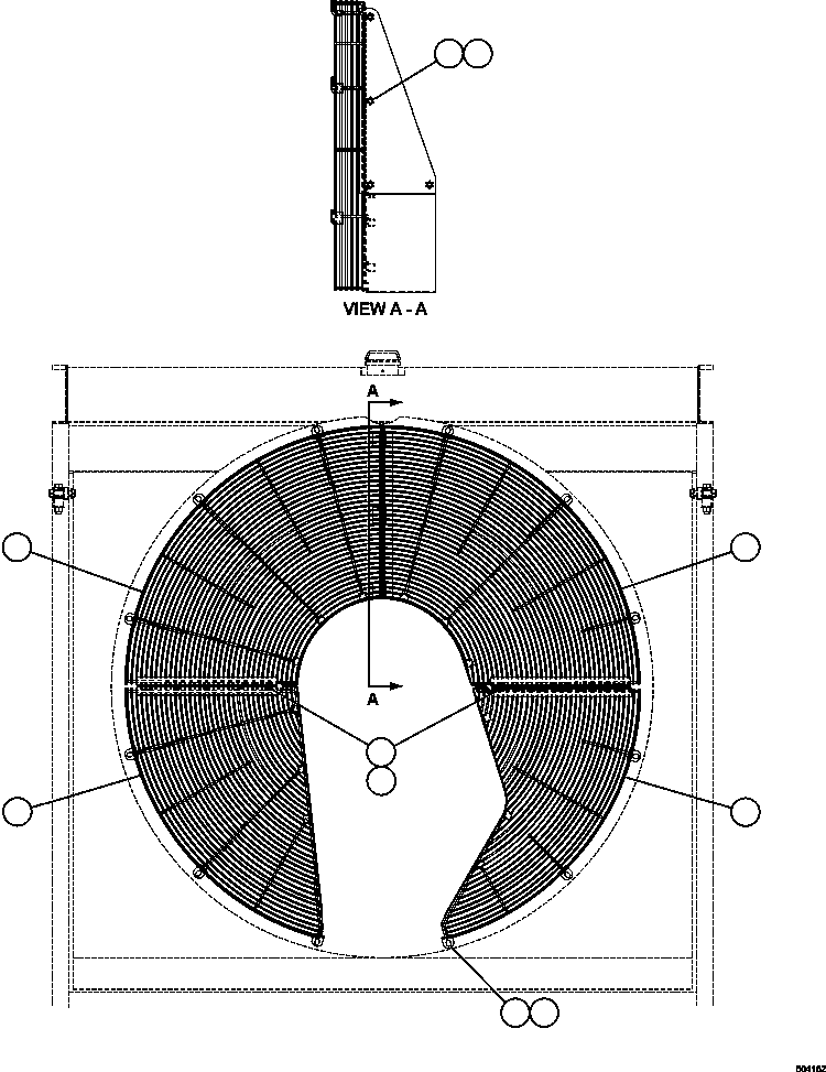 FAN GUARD - LOWER L.H. EK2417 KOMATSU