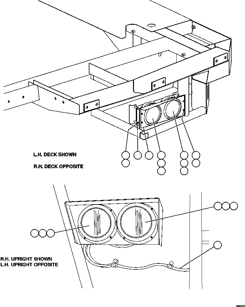 HARNESS, LOWER HEADLIGHTS EH2959 KOMATSU