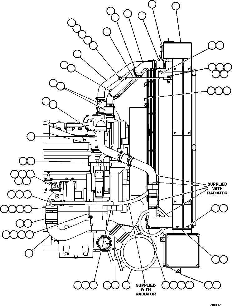 RADIATOR ASSEMBLY (SEE FIG 50559) (2) PC1096 KOMATSU