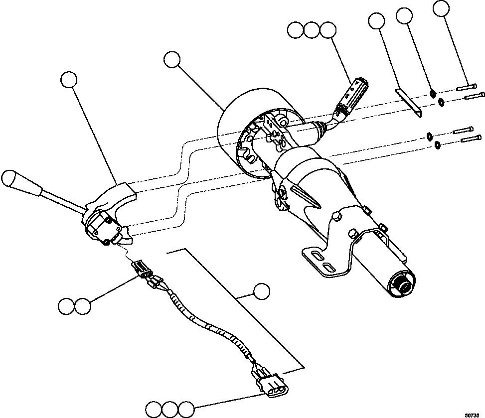 STEERING COLUMN ASSEMBLY (SEE FIG 60387) EK4648 KOMATSU