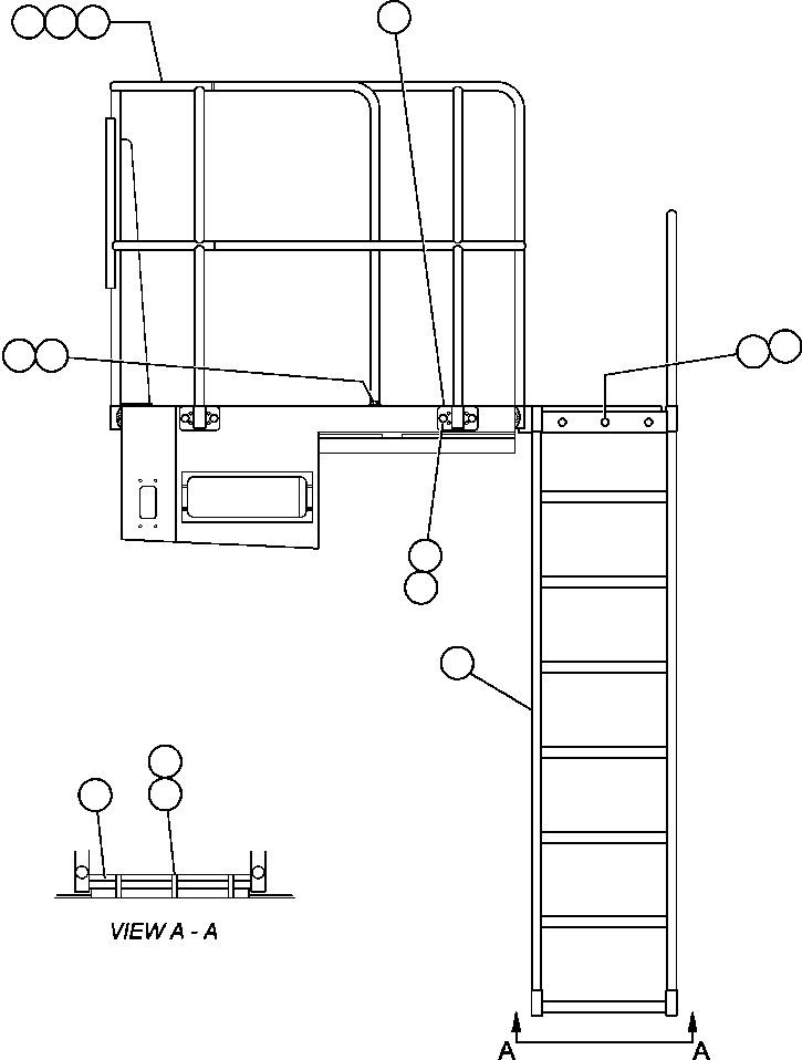 LADDER - R.H. EG7267 KOMATSU