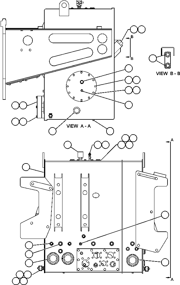 TANK, HYDRAULIC (2) EF4461 KOMATSU