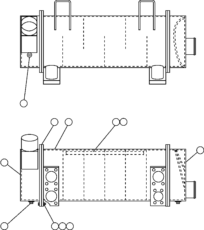 TANK, END - HEAT EXCHANGER BF3299 KOMATSU