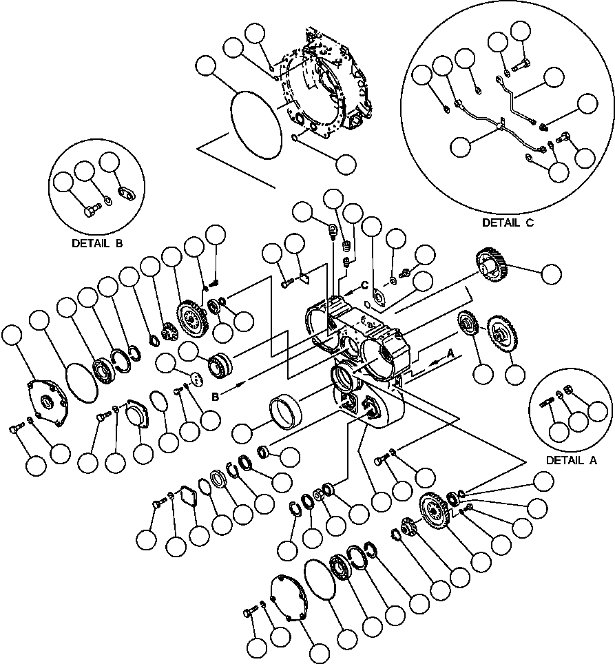 NOTE: (1) INCLUDED IN TORQUE CONVERTER 562-13-05050 KOMATSU