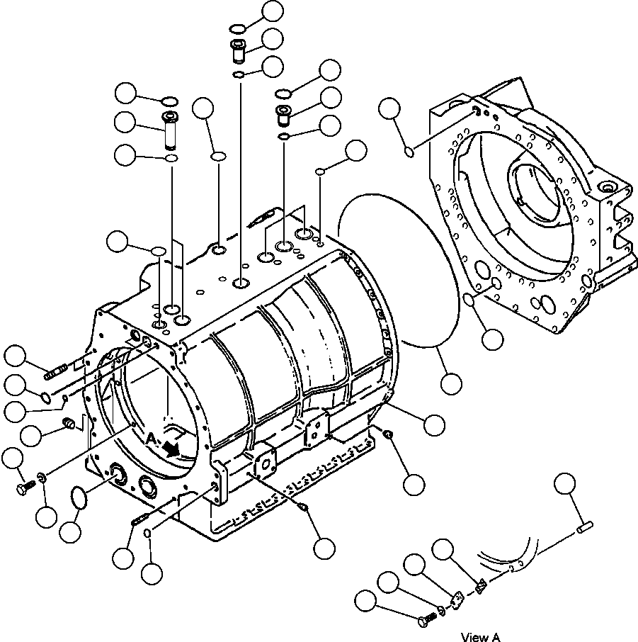 NOTE: (1) INCLUDED IN TRANSMISSION SERVICE 562-15-05130 KOMATSU