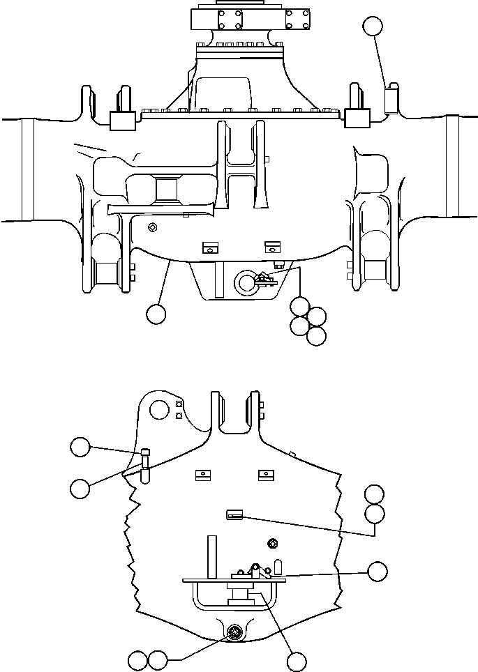 HARNESS STR., REAR AXLE HOUSING EG6163 KOMATSU