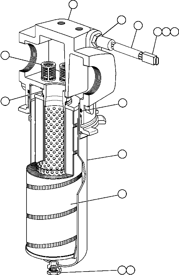 FILTER HEAD ASSEMBLY (1) BF3369 KOMATSU