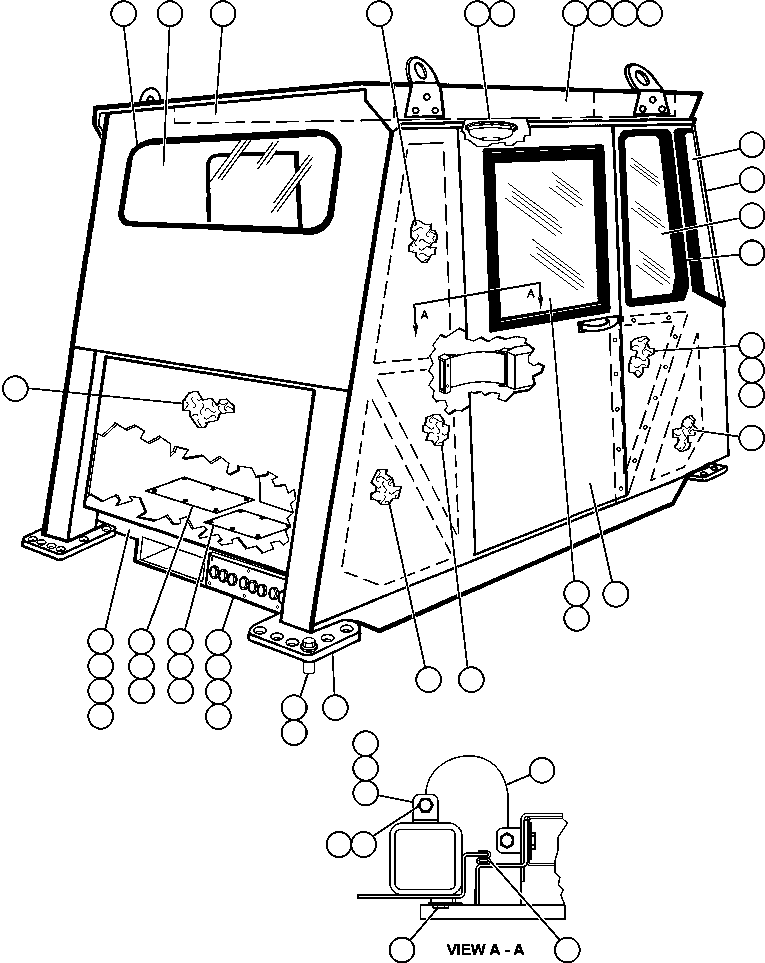 HARNESS, OPERATOR'S CAB (3) EH0920 KOMATSU