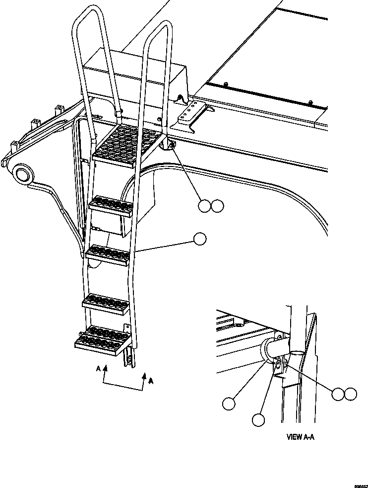 LADDER, REAR EM5576 KOMATSU
