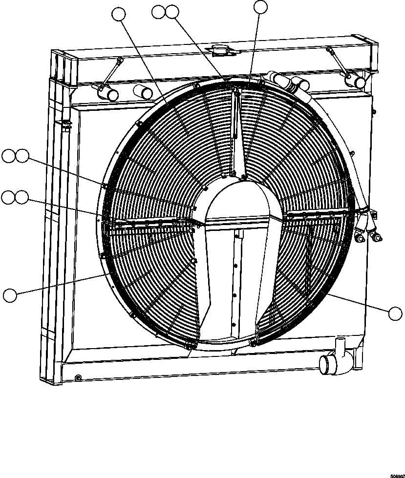 FAN GUARD - UPPER L.H. PC2003 KOMATSU