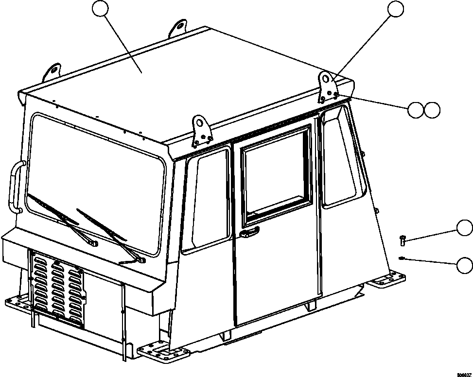 Кабина в сборе EM0033 KOMATSU