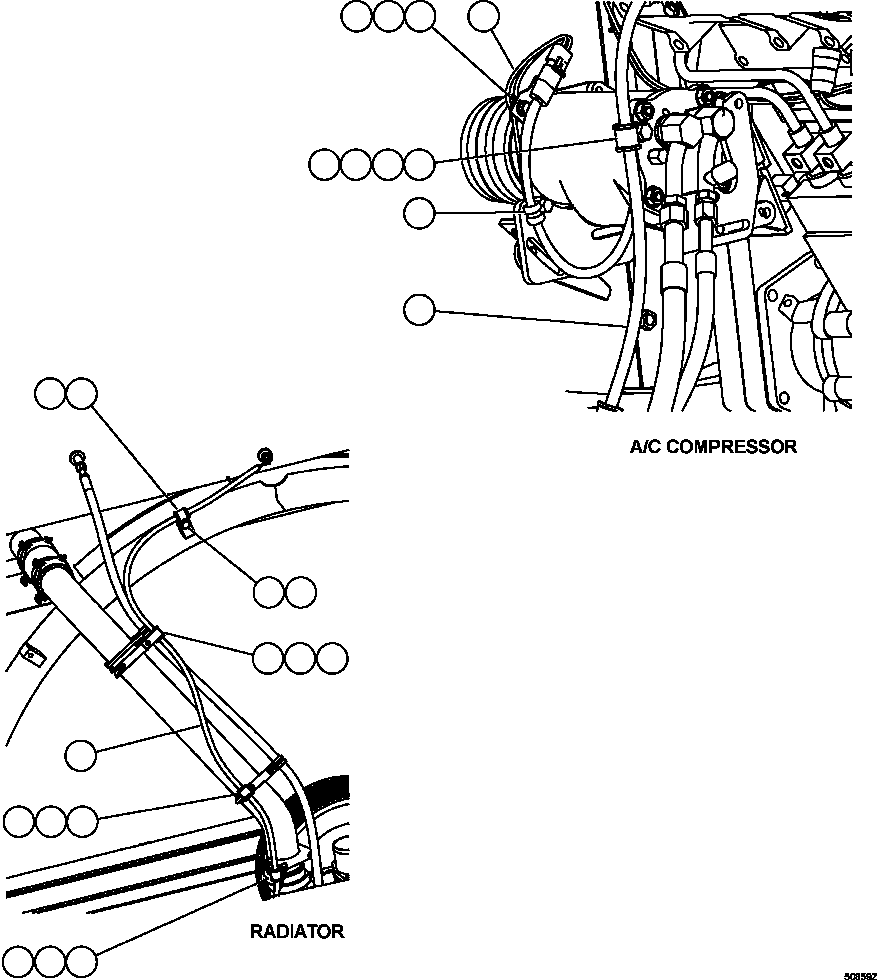 HARNESS, A/C JUMPER EM3941 KOMATSU