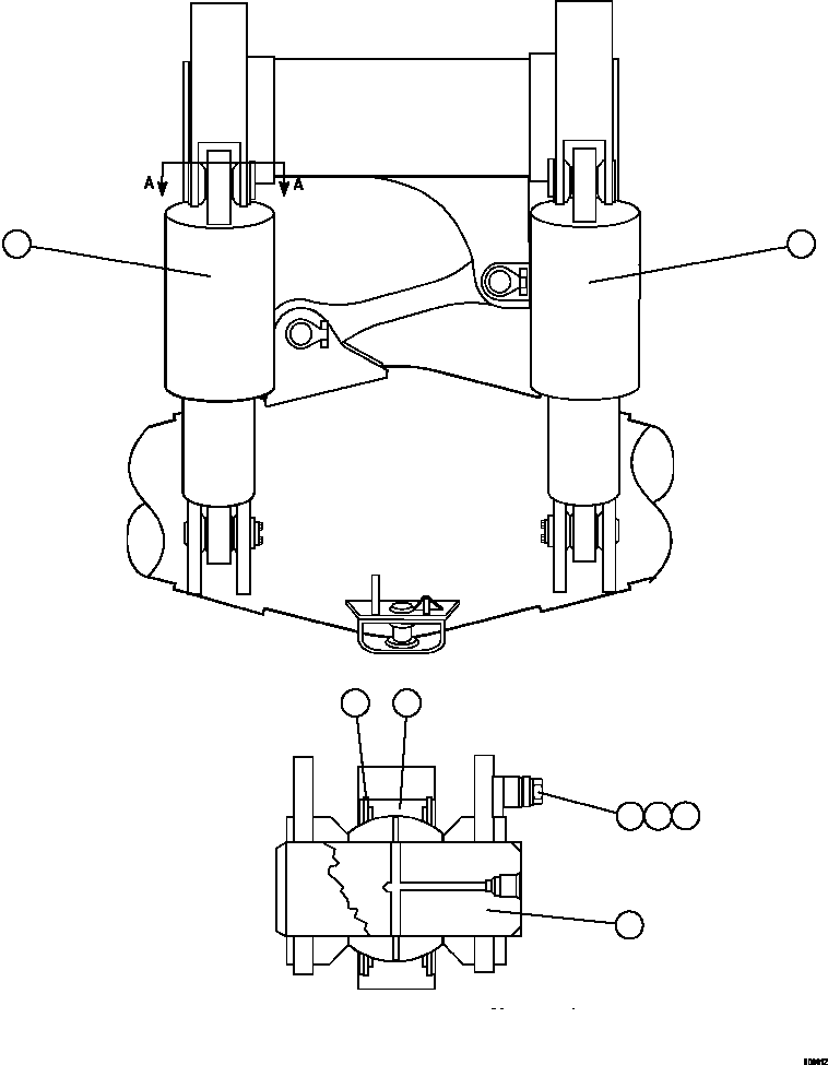 REAR SUSPENSION W/ BUSHINGS - LH (1) XC4853 KOMATSU