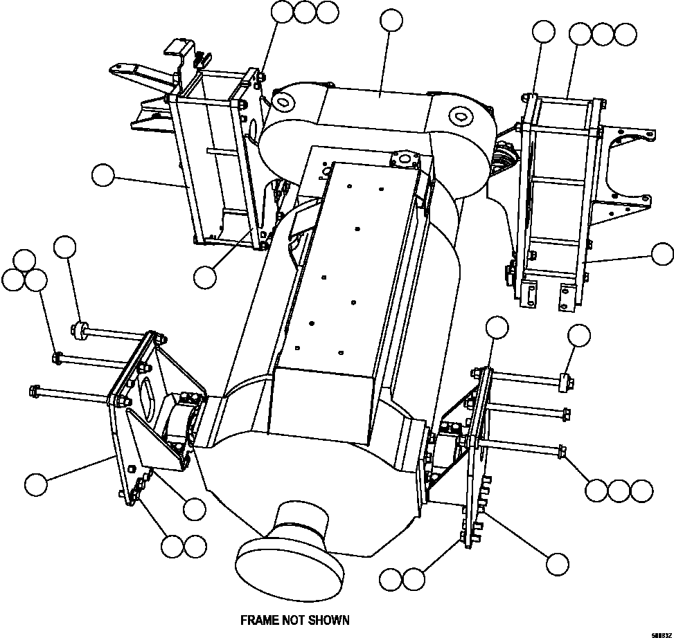 MOUNT, INNER FRONT - LH XB1073 KOMATSU