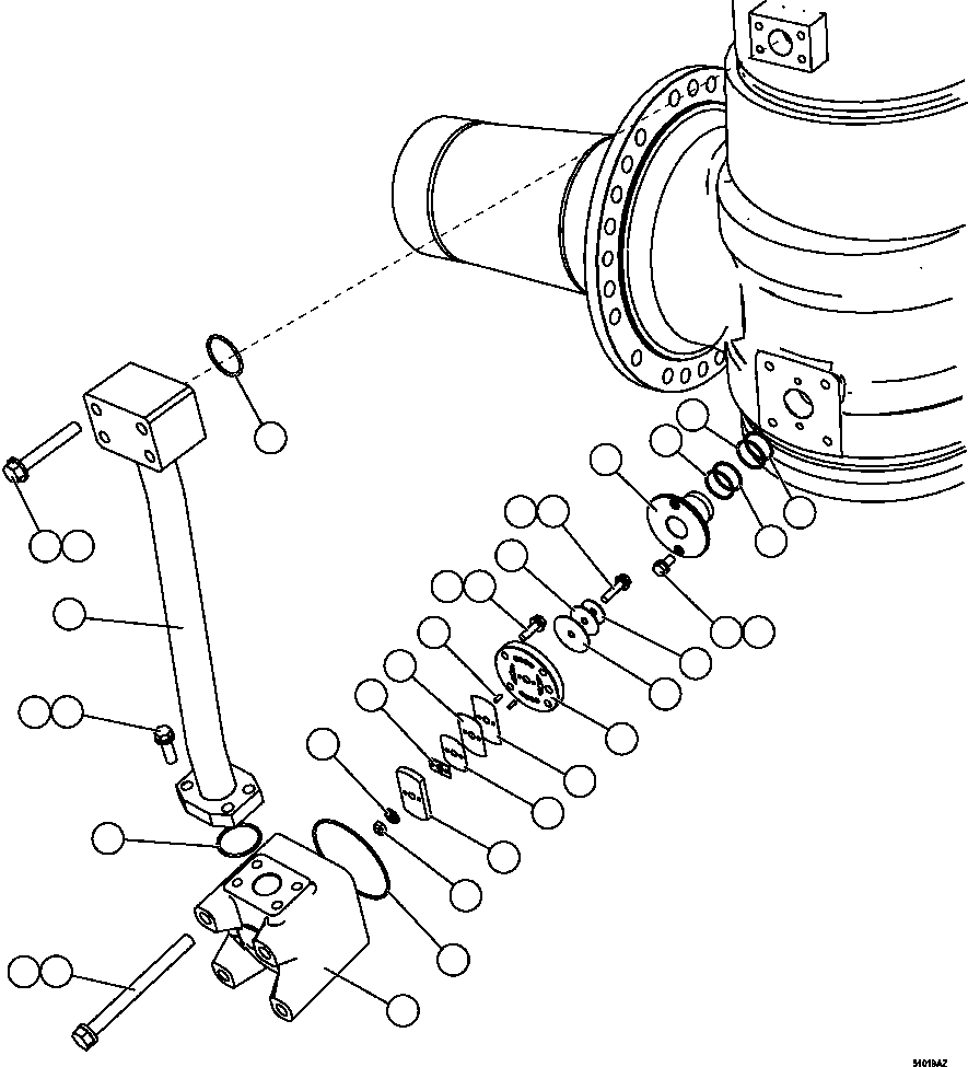 NOTE: (1) INCLUDED IN AK5600 FRONT SUSPENSION REBUILD KIT. AK5600 KOMATSU