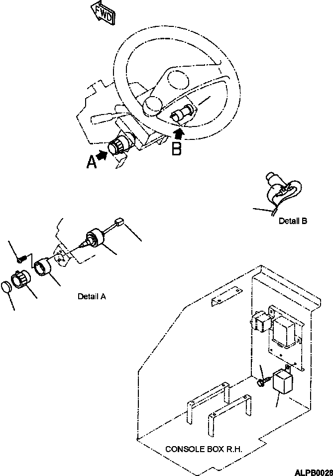 NUT, KEY SWITCH 1308 916 H1 KOMATSU