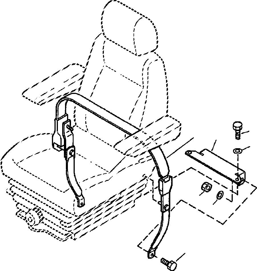 KIT, SEAT BELT ASSEMBLY 20Y-57-A1620 KOMATSU