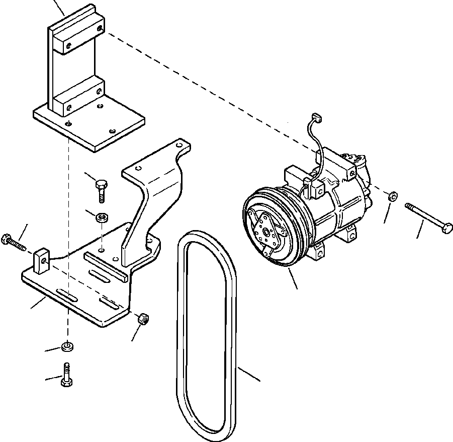 BRACKET, A/C COMPRESSOR 207-979-A320 KOMATSU