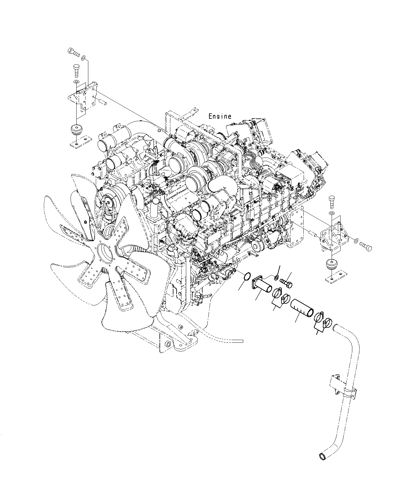 Трубка 561-03-8A210 KOMATSU