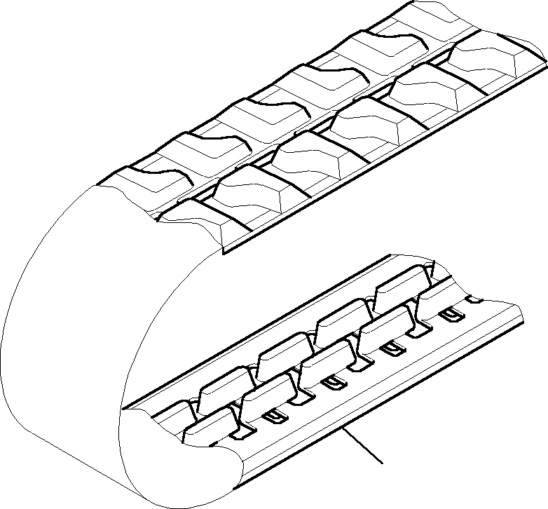 RUBBER SHOE, ASSY. 3F0532052 KOMATSU