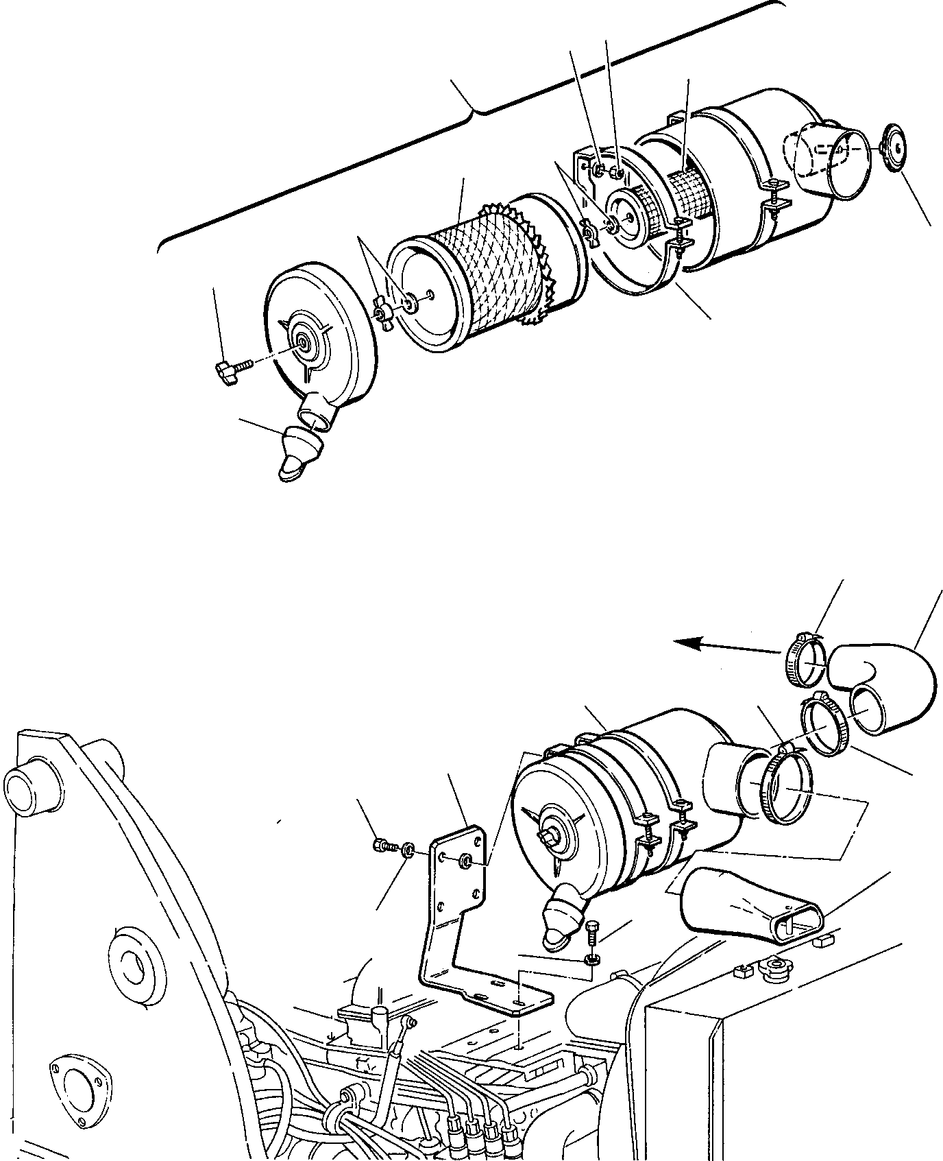 Hose, suction air 312607664 KOMATSU