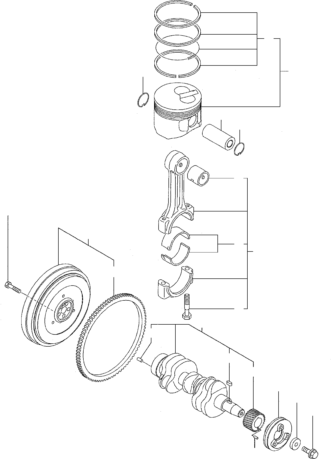 PISTON, ASSY. YM119326-22081 KOMATSU