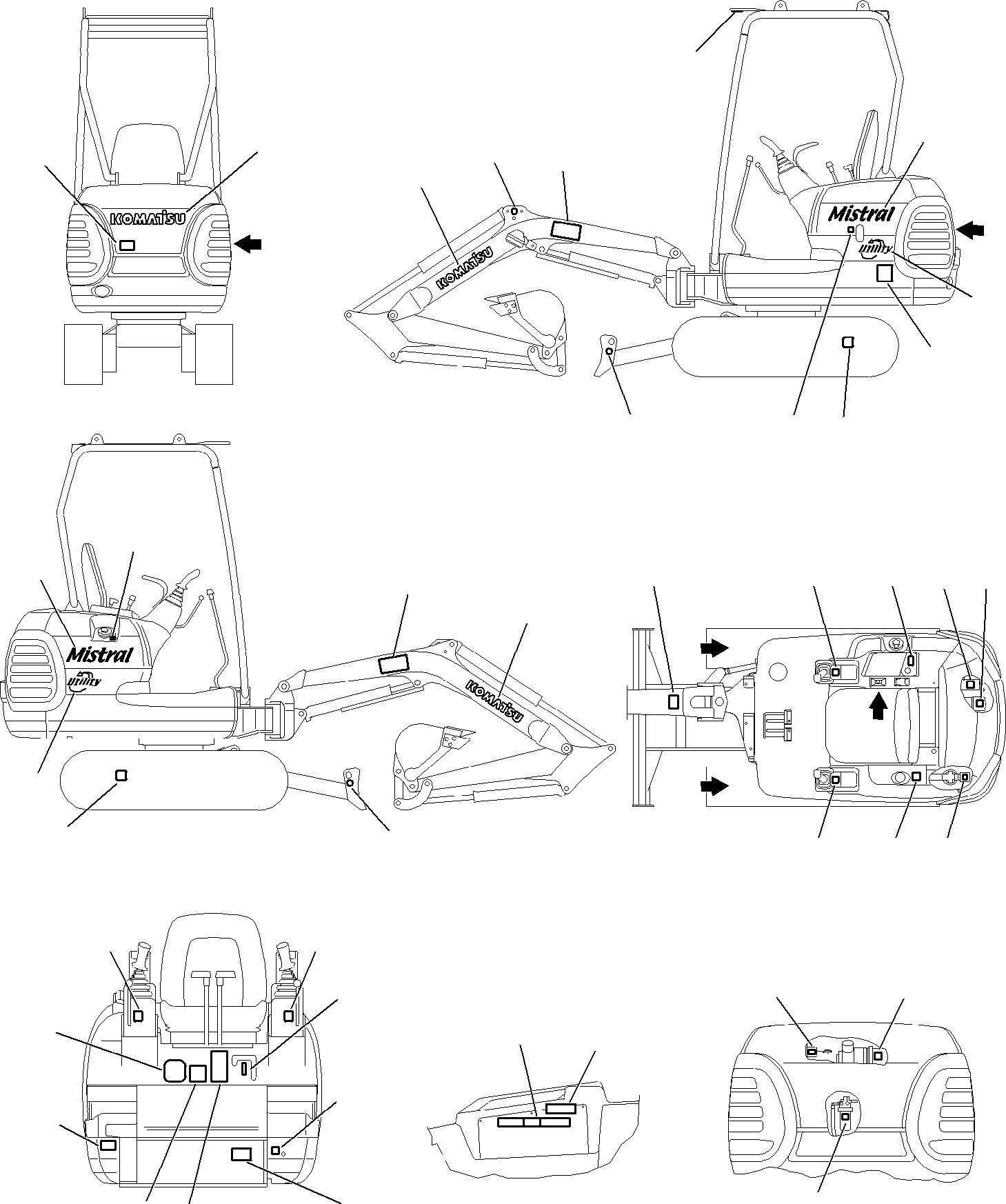 MARK PLATE KIT (PC12) 816215083 KOMATSU