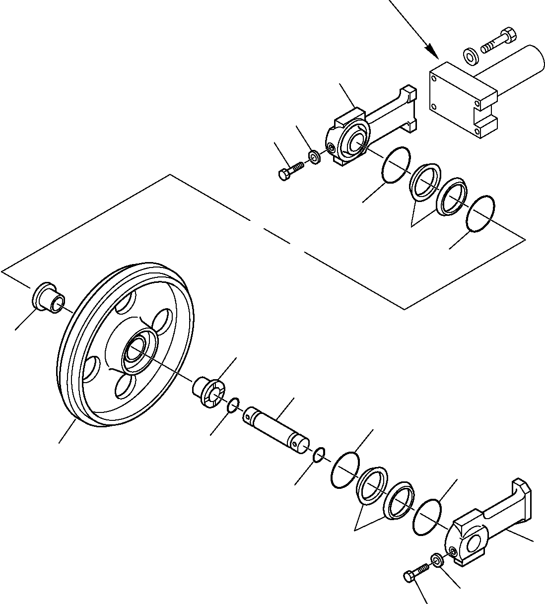 IDLER, L.H., ASSY. 3F1027054 KOMATSU