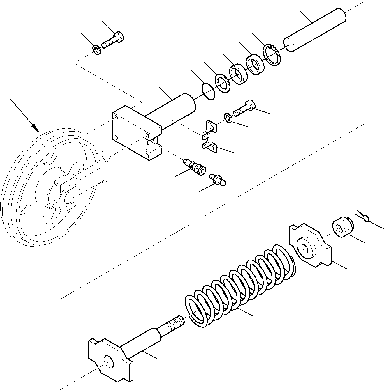 IDLER, L.H., ASSY. (3F1027054) KOMATSU