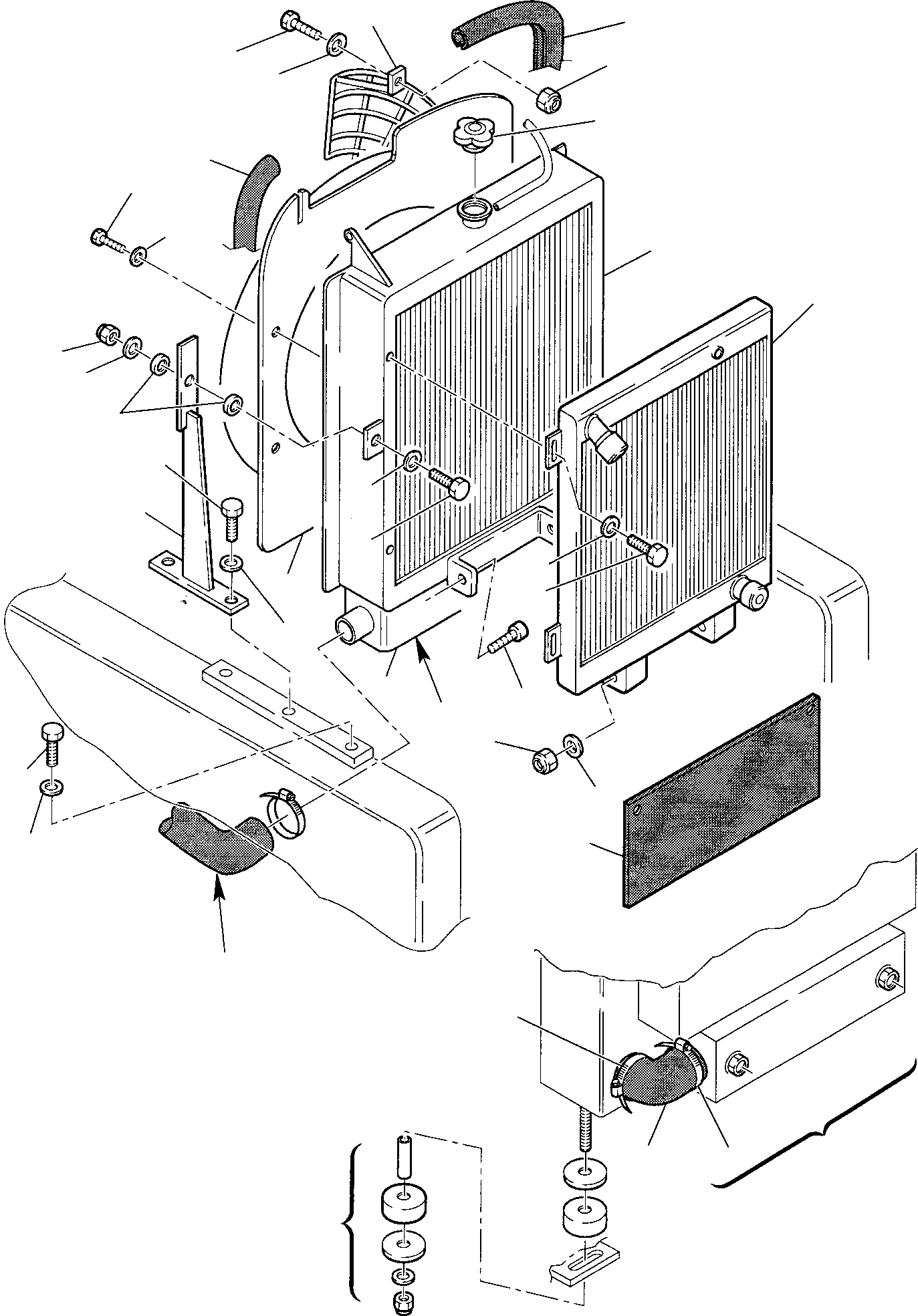 RADIATOR SUPPORT 312607091 KOMATSU