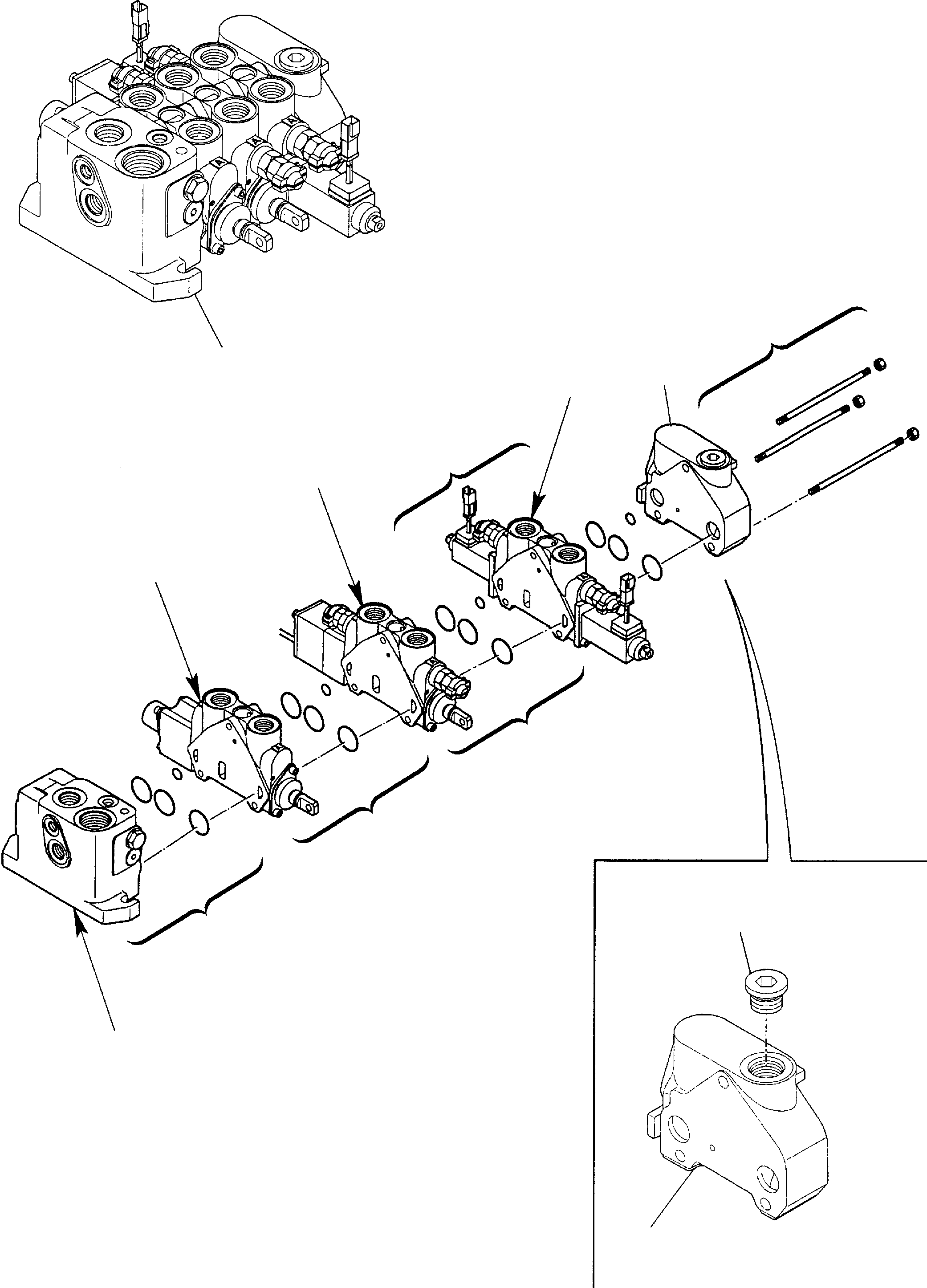 SHOVEL CONTROL VALVE,ASSY 844020267 KOMATSU